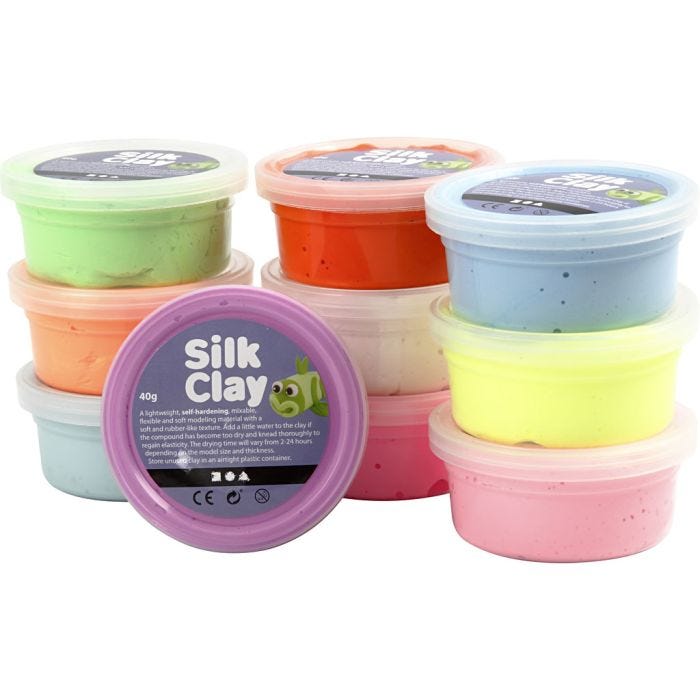 Silk Clay®, Basic 2, colori asst., 10x40g/ 1 conf.