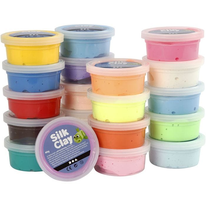 Silk Clay®, colori asst., 20x40 g/ 1 conf.