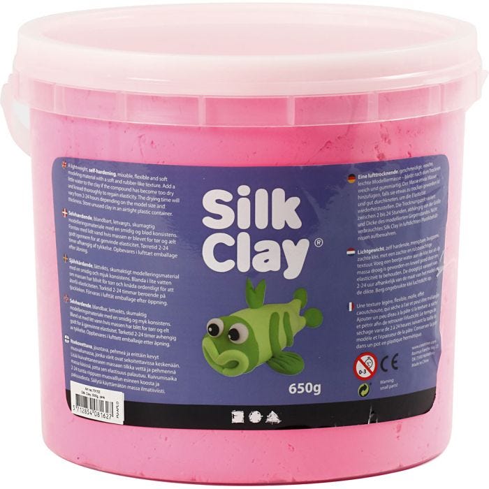 Silk Clay®, rosa, 650 g/ 1 secch.