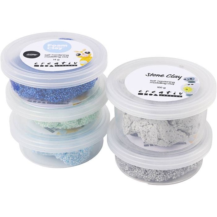Stone Clay Mix, armonia blu/verde, 1 conf.