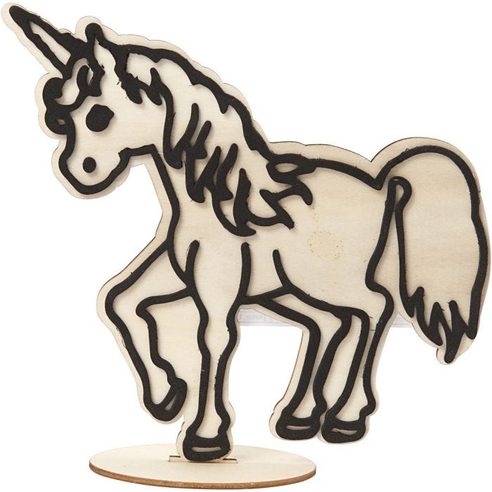 Figura decorativa, Unicorno, 19 cm, 1 pz