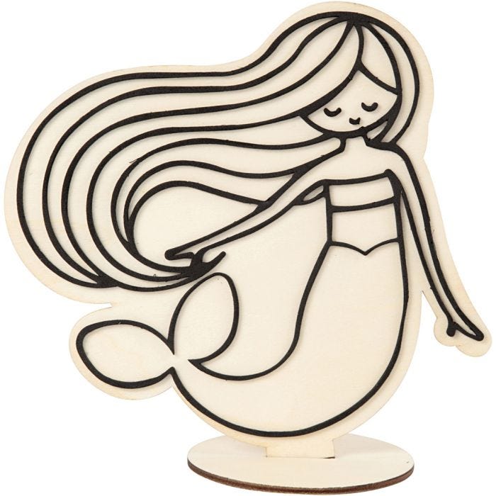 Figura decorativa, sirena, H: 18 cm, 1 pz