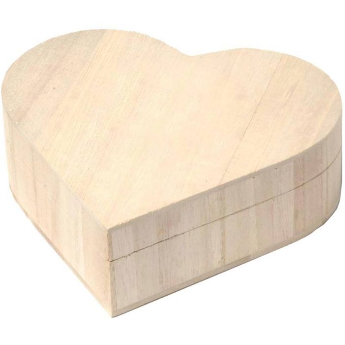 Portagioie a cuore in legno, misura 17 cm, 1 pz