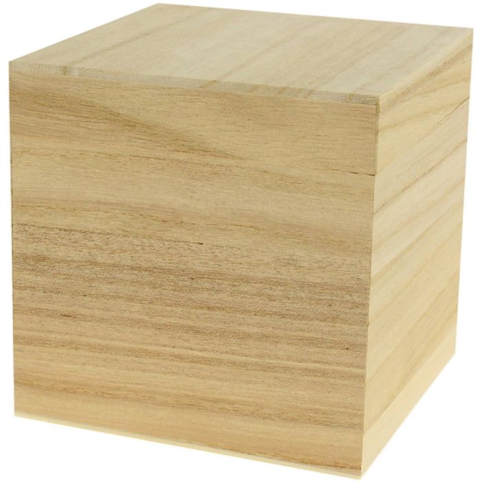 Scatola cubo da decorare, misura 12 cm, 1 pz