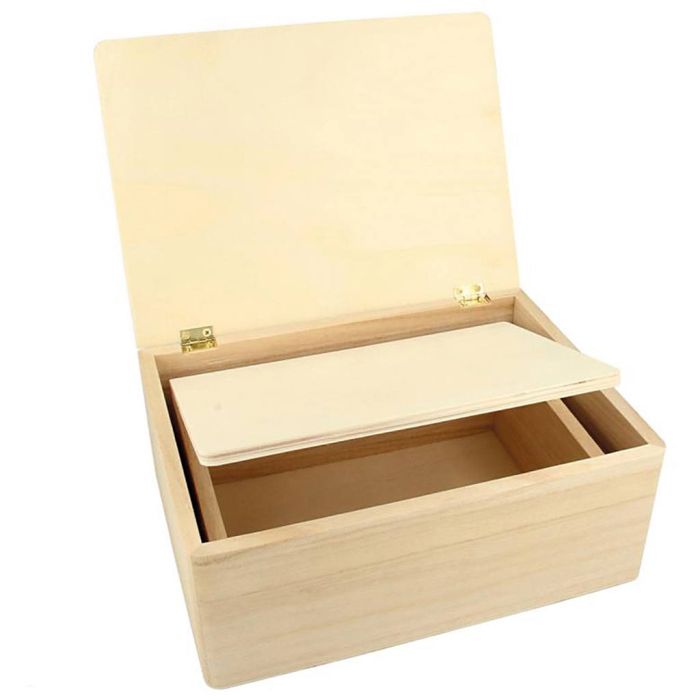 Scatolette in legno, misura 22x16x9 cm, 2 pz/ 1 conf.
