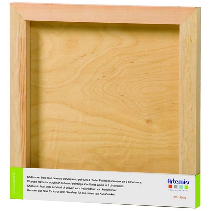 Cornice in legno 3D da decorare, misura 30x30 cm, 1 pz