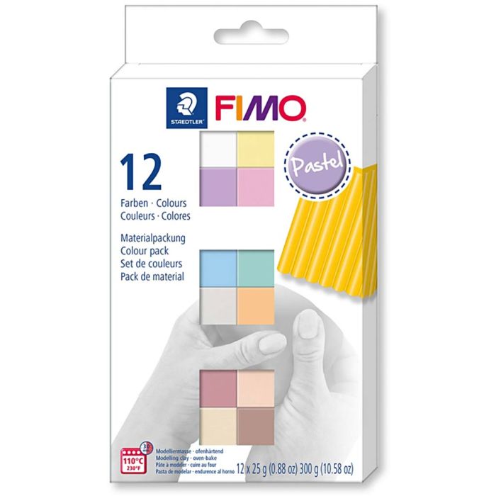 Set di pasta modellabile Fimo Effect Soft, colori pastello, 12x25 g/ 1 conf.