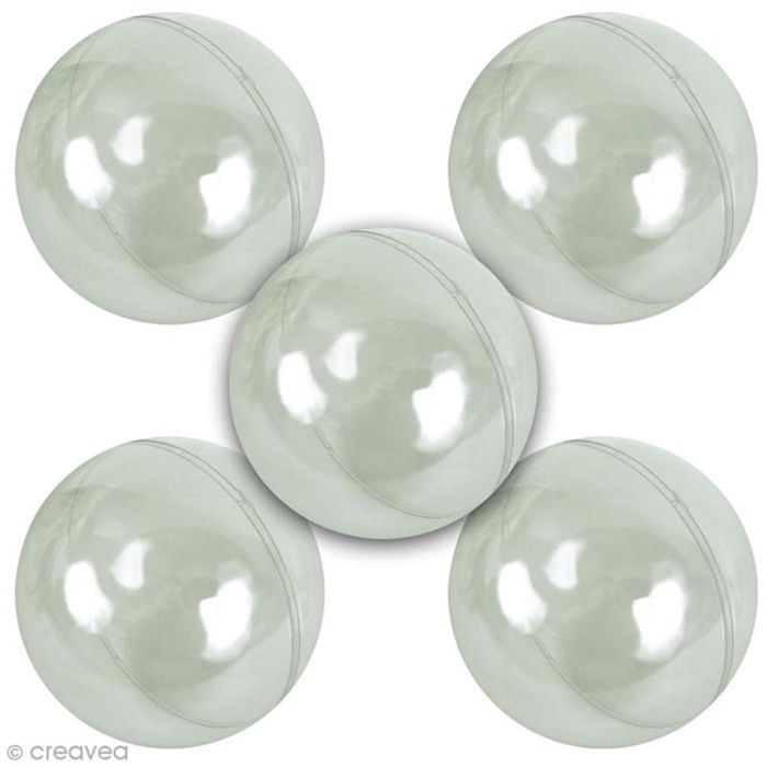 Palla di plastica trasparente adatta agli alimenti, misura 7 cm, 5 pz/ 1 conf.