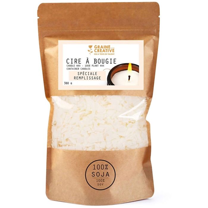 Cera di soia vegana per il riempimento delle candele, 380 g/ 1 conf.