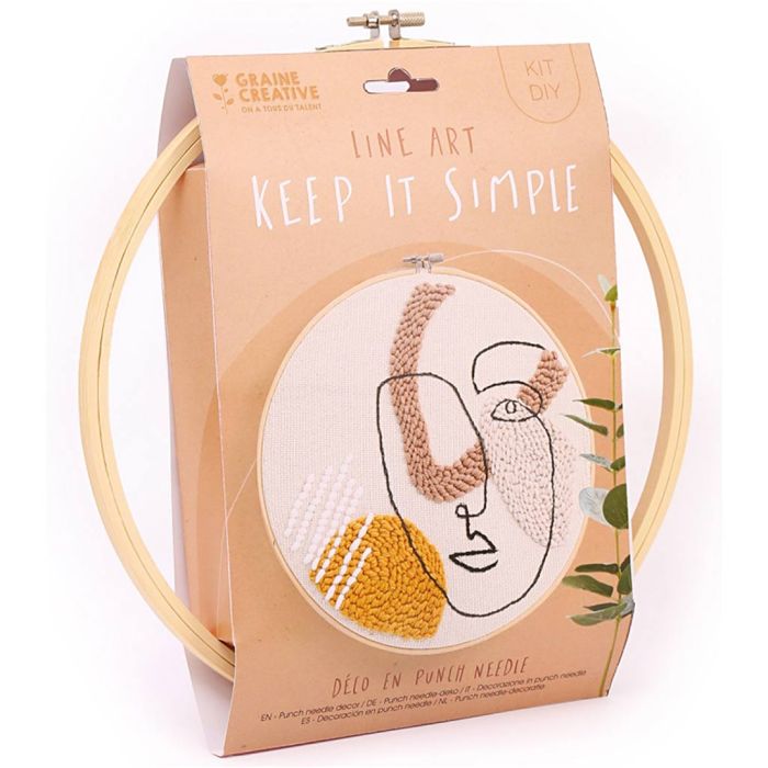 Kit artigianale Punch Needle, diam 25 cm, 1 conf.