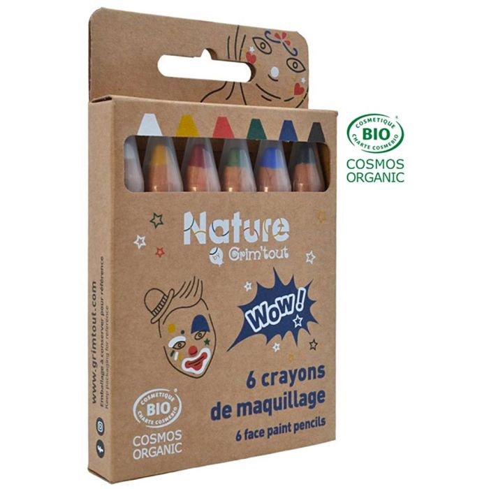 Matite per pittura facciale, colori asst., 6 pz/ 1 conf.