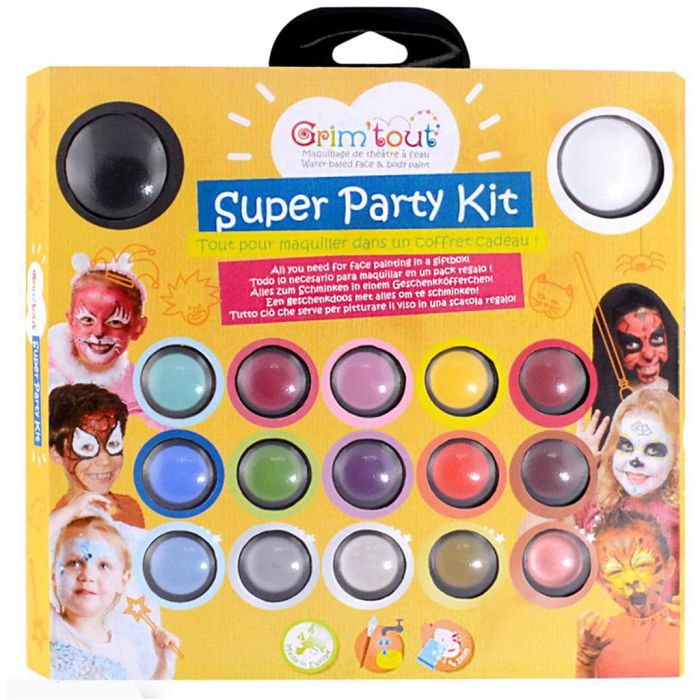 Kit di pittura facciale Super Party, colori asst., 1 conf.