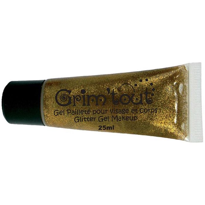 Vernice gel glitterata per pittura facciale, oro, 25 ml/ 1 vasch.