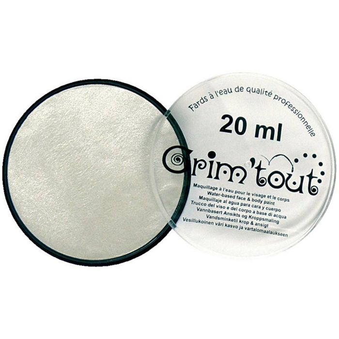 Pittura facciale professionale, bianco madreperlato, 20 ml/ 1 vasch.