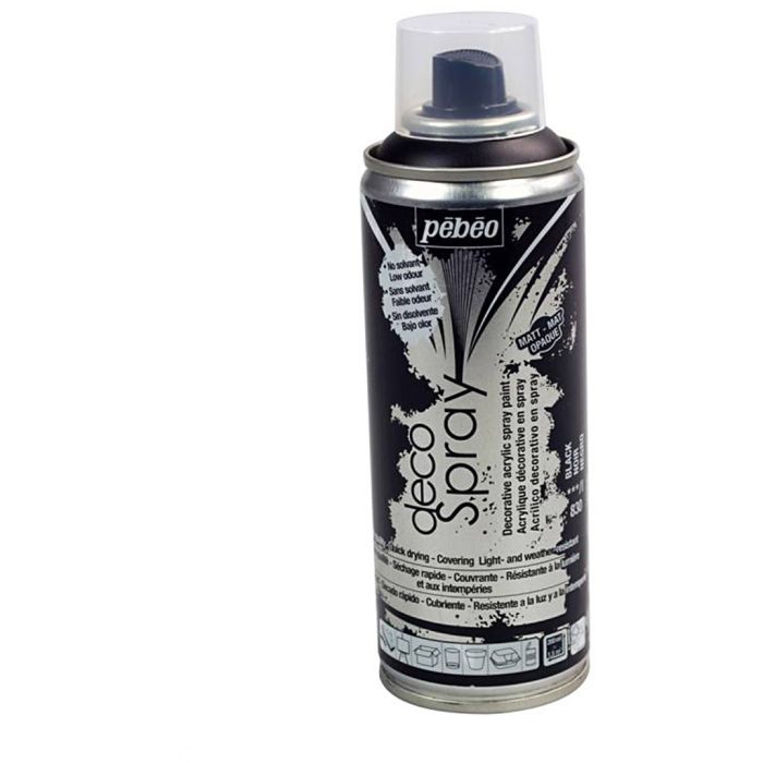 Vernice spray DecoSpray, opaco, nero, 200 ml/ 1 vasch.