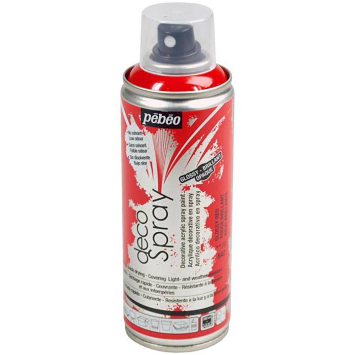 Vernice spray DecoSpray, brillante, rosso, 200 ml/ 1 vasch.