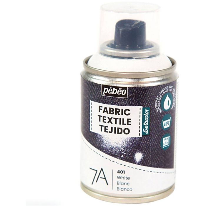 Vernice spray per tessuti, bianco, 100 ml/ 1 bott.