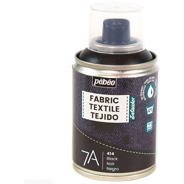 Vernice spray per tessuti, nero, 100 ml/ 1 bott.