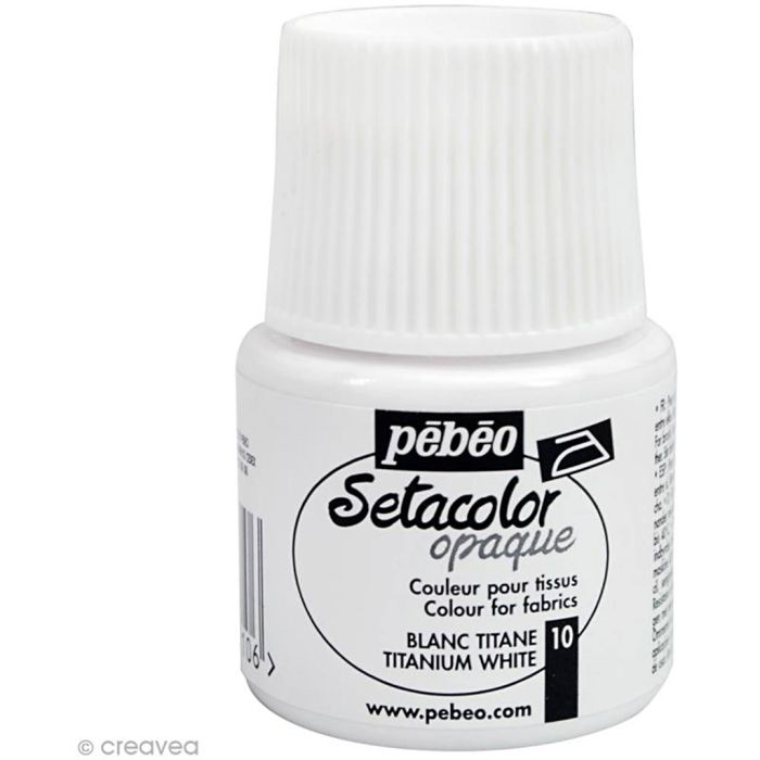 Vernice per tessuti Pébéo Setacolor, bianco, 45 ml/ 1 bott.