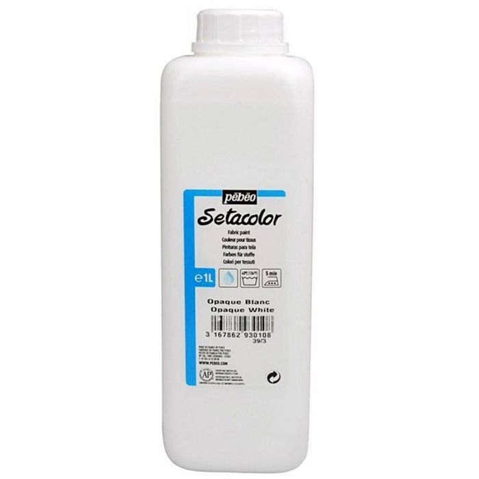 Vernice per tessuti Pébéo Setacolor, bianco, 1000 ml/ 1 bott.