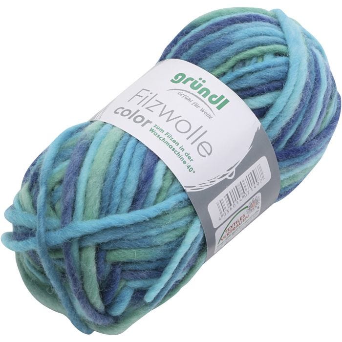 Filato, blu turchese, 50 g/ 1 gom.