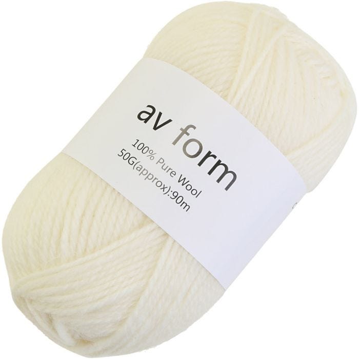 Filato, avorio, 50 g/ 1 pz