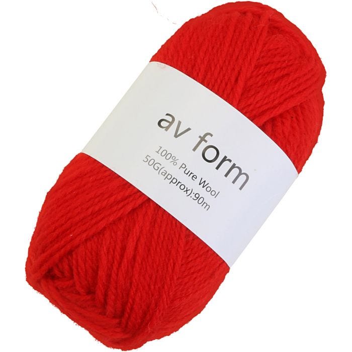 Filato, rosso, 50 g/ 1 pz