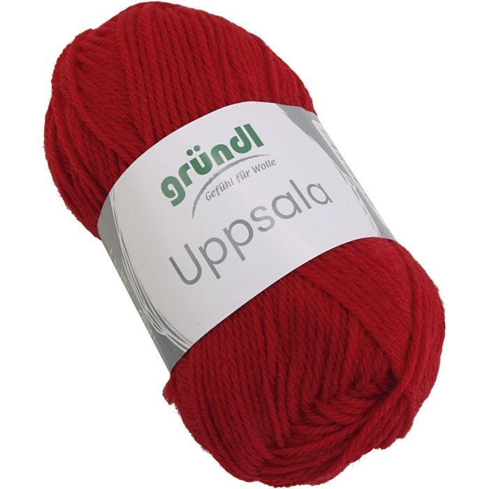Filato, L: 125 M, rosso, 50 g/ 1 pz