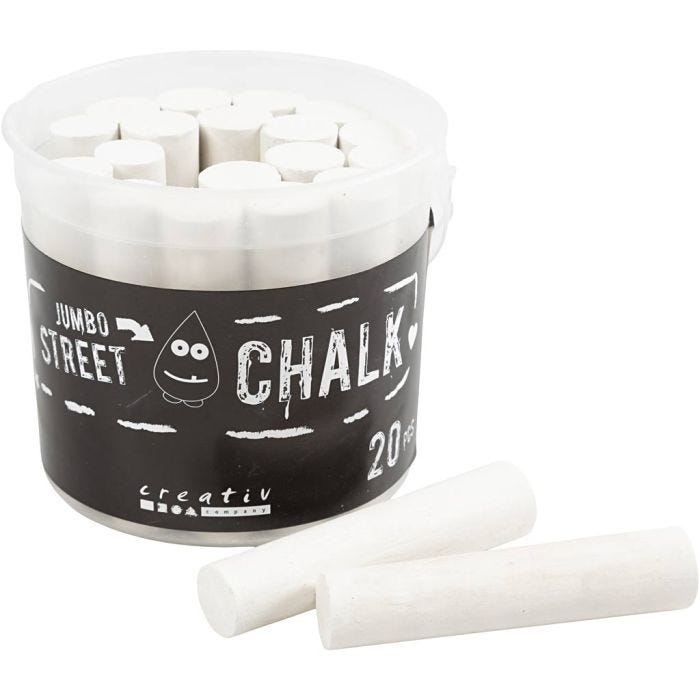 Gessetti, bianco, 20 pz/ 1 conf.