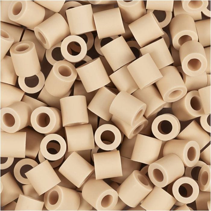 Perline NABBI BioBeads, misura 5x5 mm, misura buco 2.5 mm, medium, panna, 1000 pz/ 1 conf.