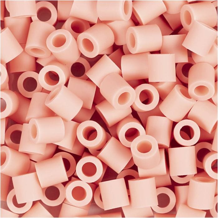Perline NABBI BioBeads, misura 5x5 mm, misura buco 2,5 mm, medium, salmon (051), 1000 pz/ 1 conf.