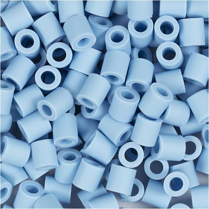 Perline NABBI BioBeads, misura 5x5 mm, misura buco 2.5 mm, medium, azzurro, 1000 pz/ 1 conf.
