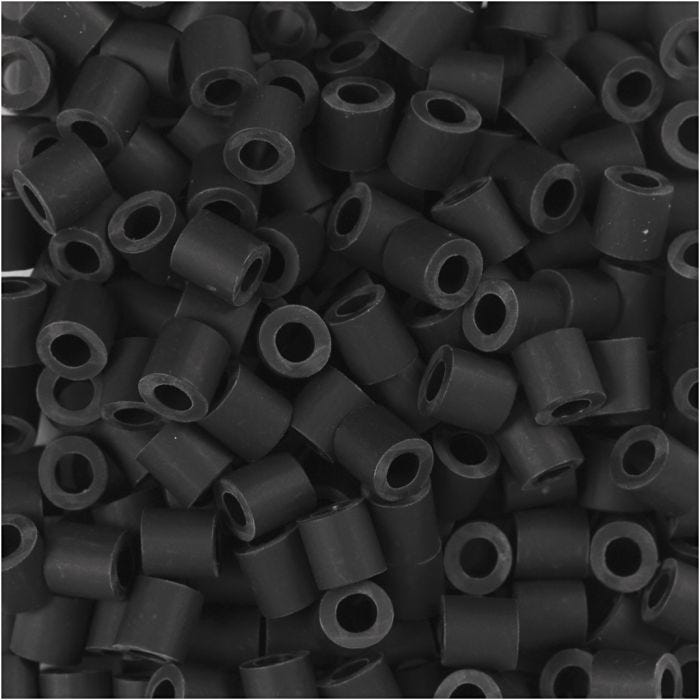 Perline NABBI BioBeads, misura 5x5 mm, misura buco 2.5 mm, medium, nero, 3000 pz/ 1 conf.