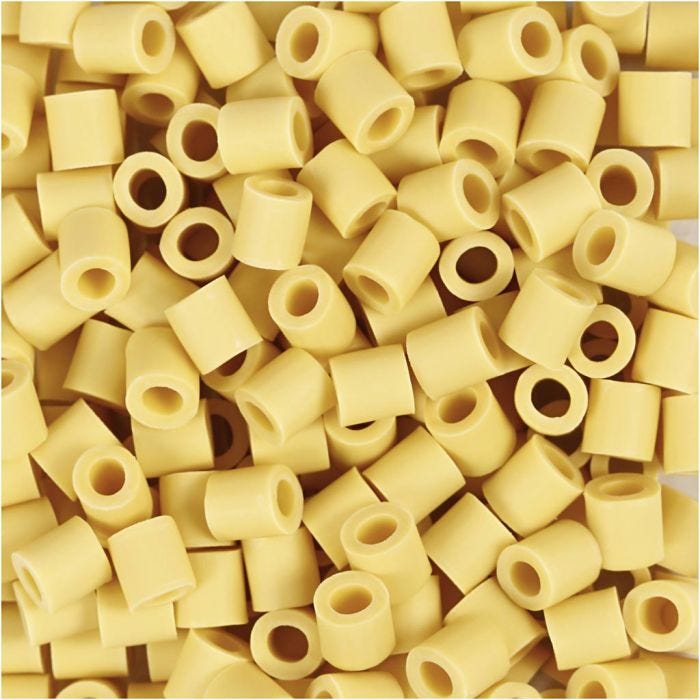 Perline NABBI BioBeads, misura 5x5 mm, misura buco 2.5 mm, medium, giallo, 1000 pz/ 1 conf.