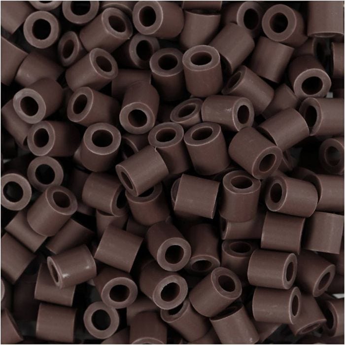 Perline NABBI BioBeads, misura 5x5 mm, misura buco 2.5 mm, medium, marrone, 1000 pz/ 1 conf.