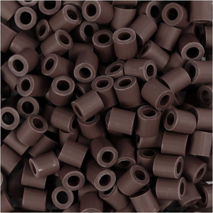 Perline NABBI BioBeads, misura 5x5 mm, misura buco 2.5 mm, medium, marrone, 3000 pz/ 1 conf.