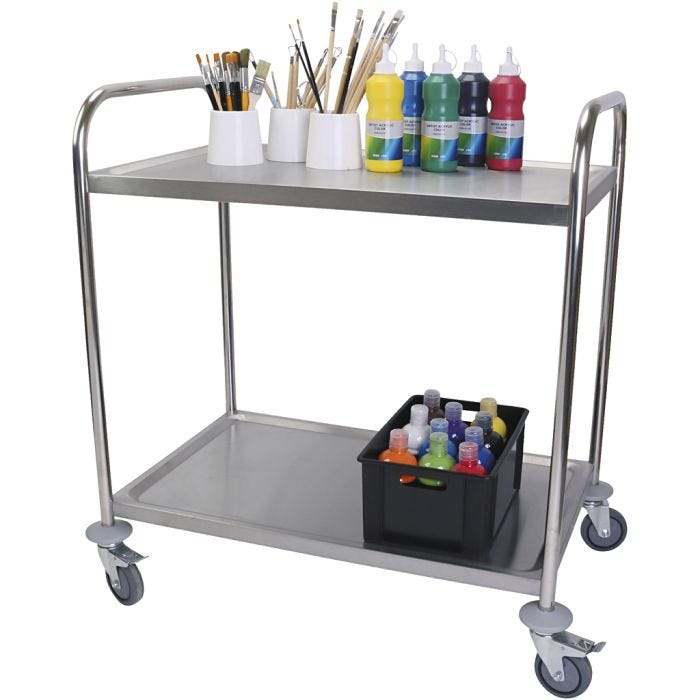 Carrello in acciaio, 51x83 cm, 1 pz