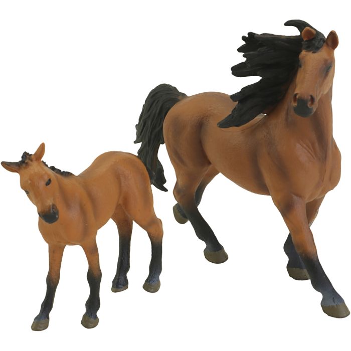 Horse Set, misura 8-11 cm, 2 pz/ 1 set