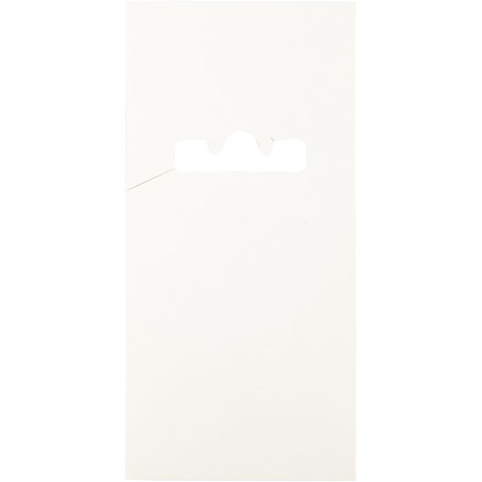 Scheda per ganci doppi, L: 123 mm, L: 58 mm, bianco, 200 pz/ 1 conf.