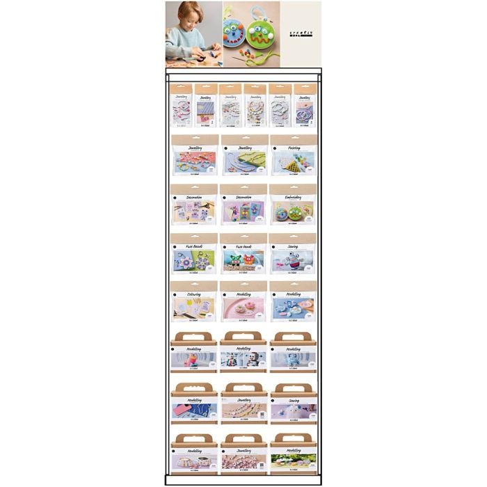 Espositore da pavimento, assemblato, Prezzi adatti ai bambini, H: 1580 mm, L: 600 mm, L: 400 mm, 198 pezzo/ 1 pz