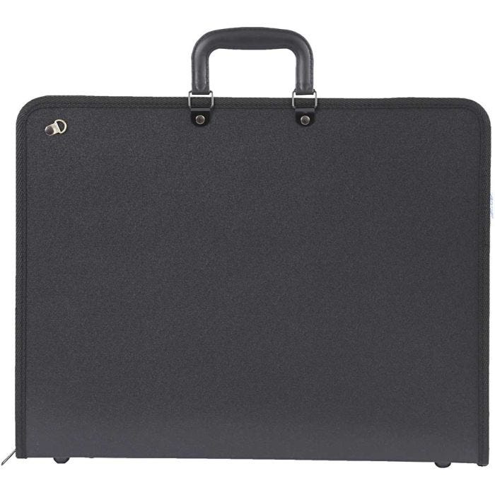 Cartella portfolio, A3, foglio 297x420 mm, misura 48x37 cm, nero, 1 pz