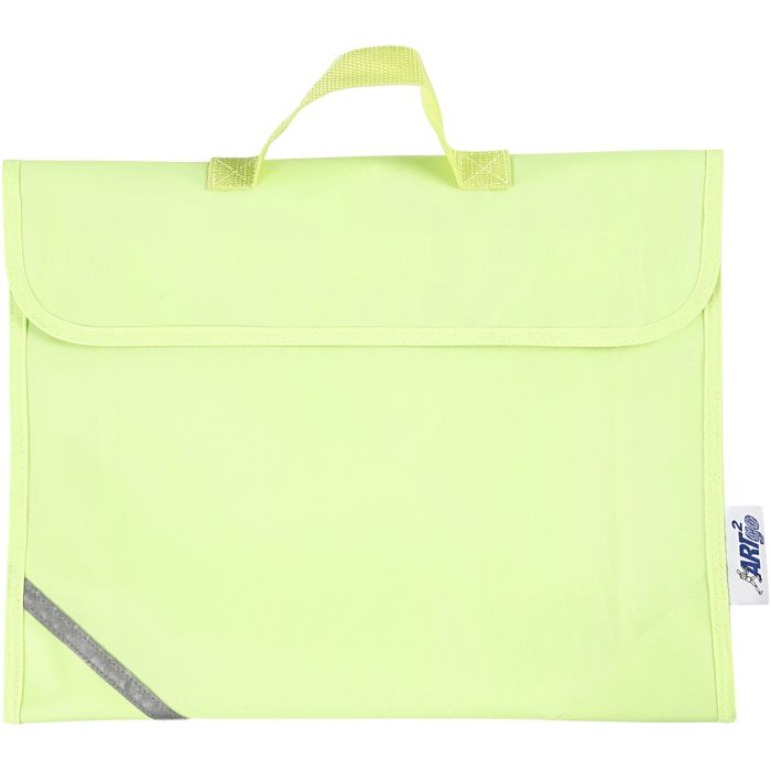 Borsa per la scuola, 9 cm, 36x29 cm, giallo fluorescente, 1 pz