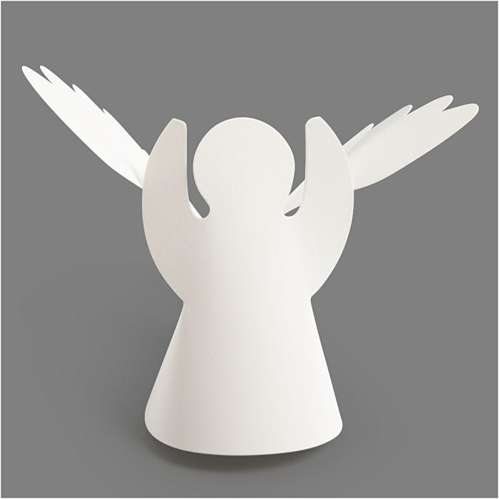 Angeli , H: 10,5 cm, diam 7 cm, 230 g, bianco, 25 pz/ 1 conf.