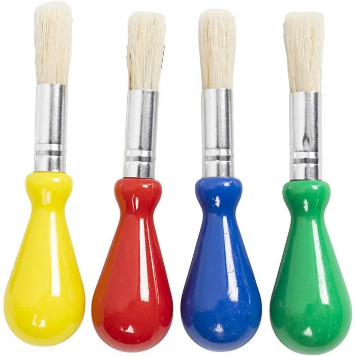 Pennelli a palloncino, L: 11,5 cm, L: 11 mm, diam 13 mm, rotondo, 4 pz/ 1 conf.