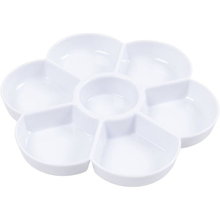Tavolozza a fiore, 17,5 cm, bianco, 1 pz