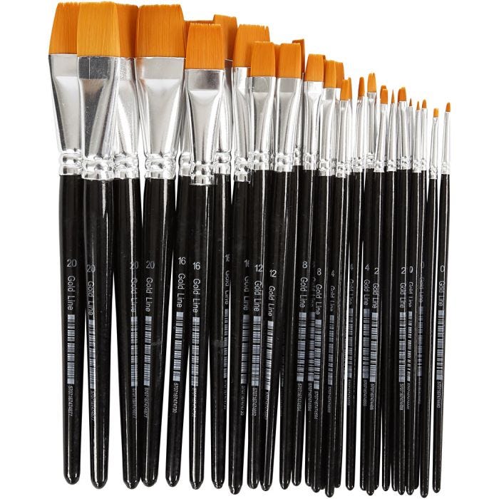 Pennelli Gold Line, dim. 0-22, L: 17-21,5 cm, L: 1-22 mm, 66 pz/ 1 conf.