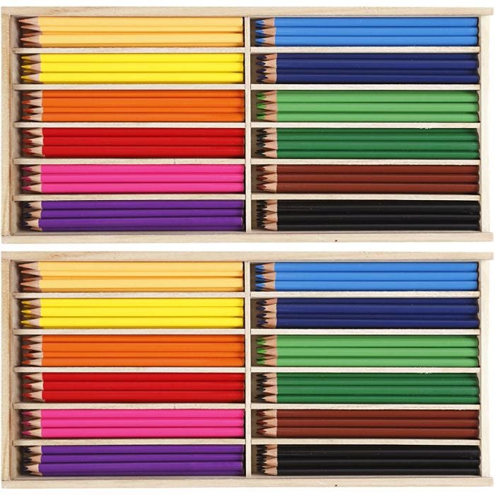 Matite Colorate, mina 3 mm, colori asst., 2x144 pz/ 1 conf.