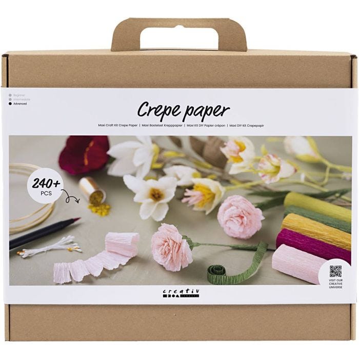 Kit Fai da te Maxi Carta Crespa, Fiori, Proporzione: 180%, 105 g, 1 conf.