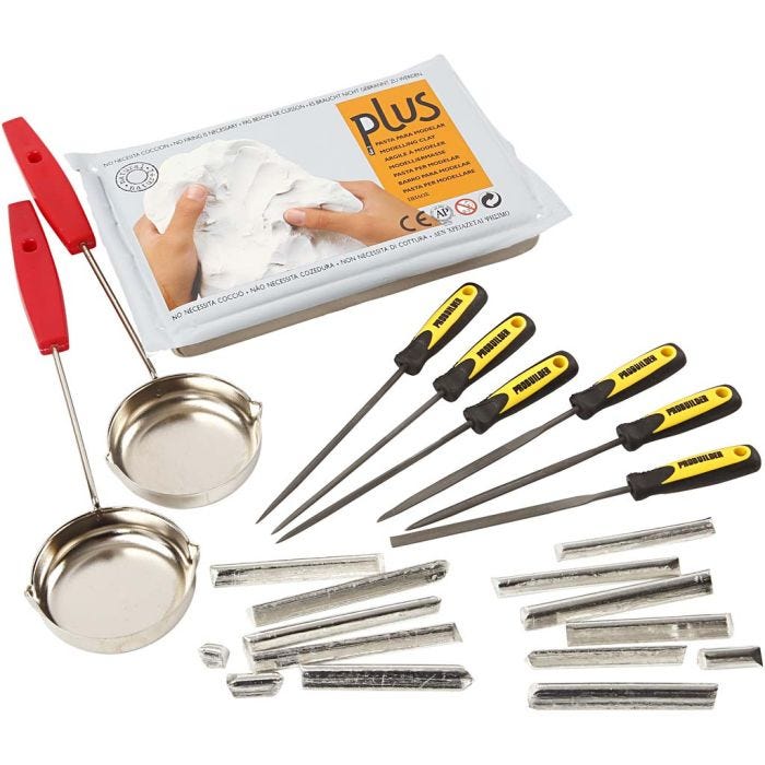 Materiale per stampare peltro e argilla, 1 set