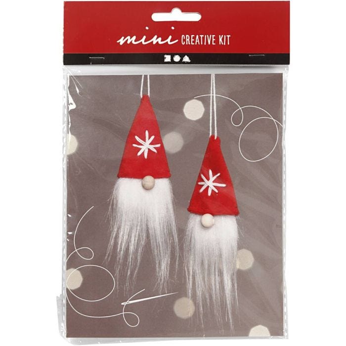Kit Fai da te Mini, gnomo di Natale da appendere, 11 cm, 1 conf.